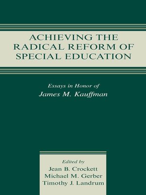 cover image of Achieving the Radical Reform of Special Education